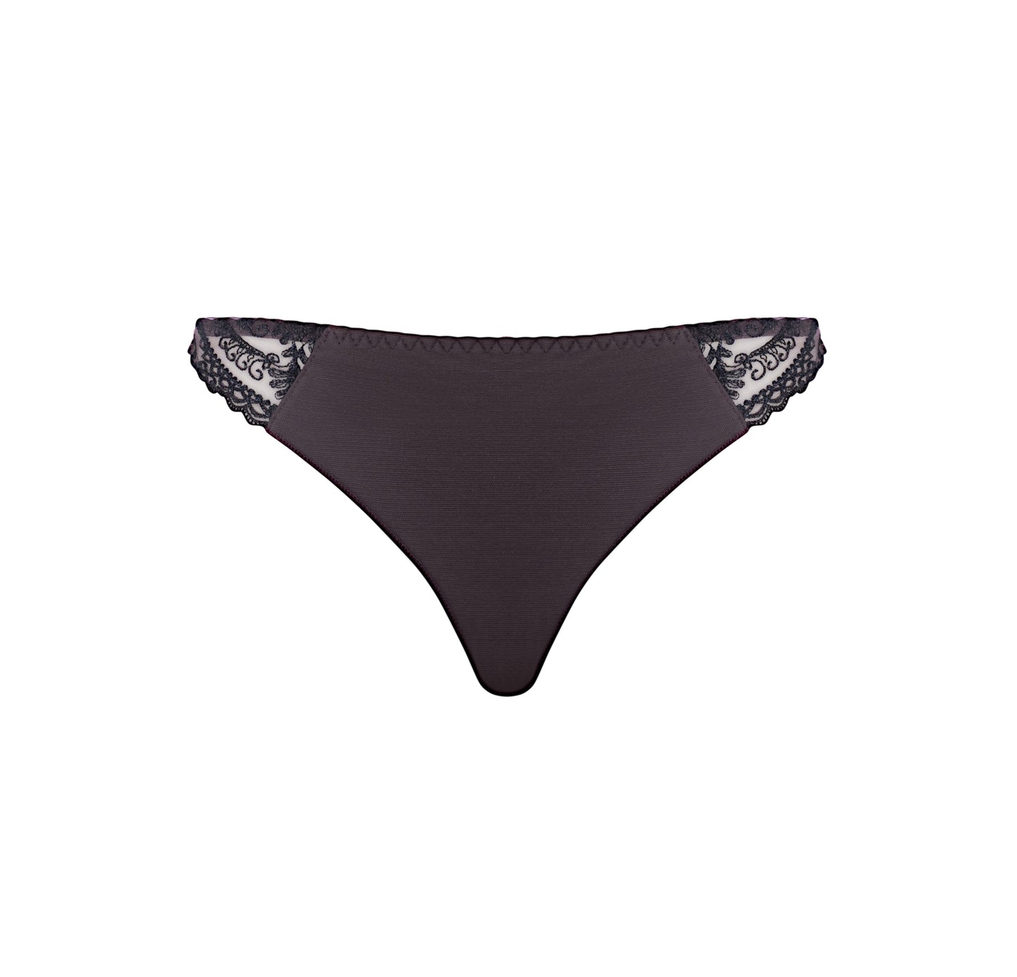 Sophisticated and luxuriously embroidered Brazilian brief panties from the Kant line by Louisa Bracq from France at DiModa Lingerie Toronto.