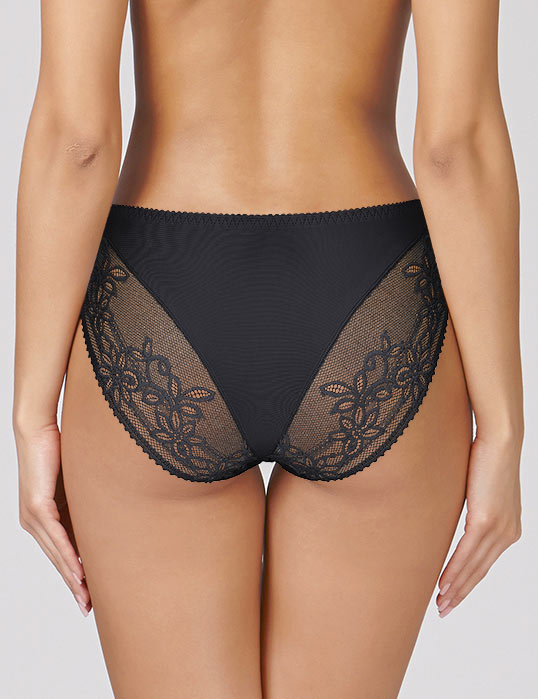 The Liberty line by Leilieve offers optimal fit and comfort in its Floral Italian Flat Lace Brief.