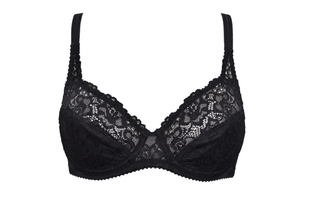 The Donna line of SIéLEI from Italy offers comfortable lingerie with a lace Cup Unpadded Bra. 