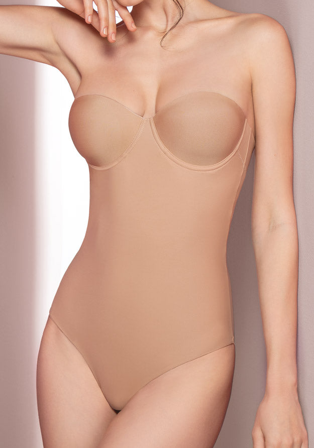 Strapless Low-Back Control Bodysuit Leilieve, Made in Italy