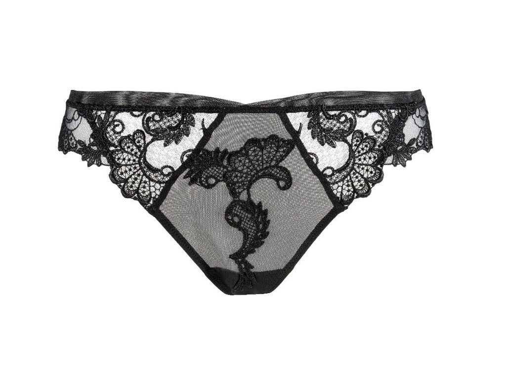 Lise Charmel Dressing Floral Embroidered Tulle Thong