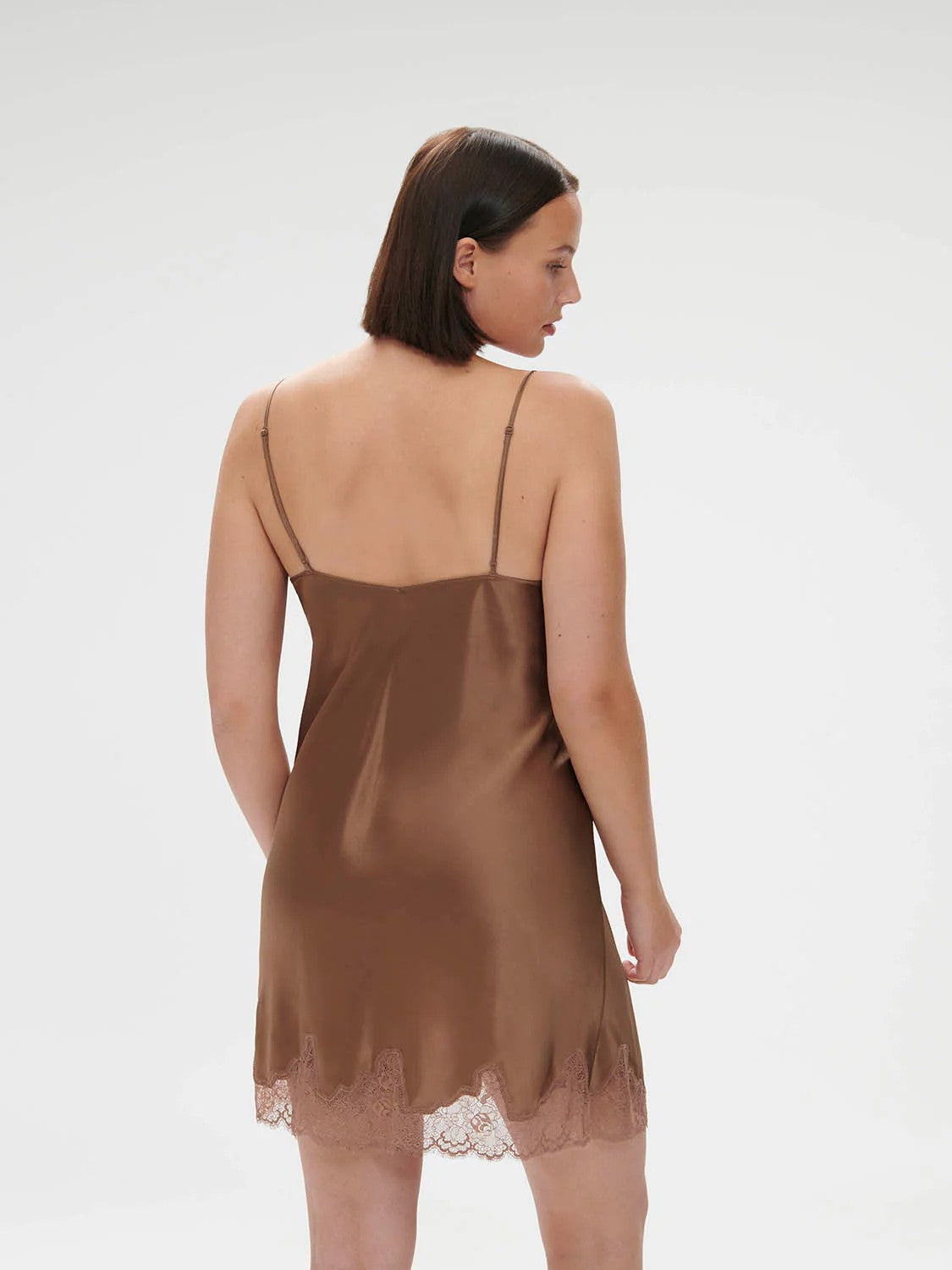 Back of Nightdress Silk Nocturne Line by Simone Perele at Di Moda Lingerie