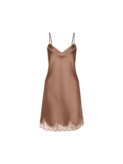 Front of Nightdress Silk Nocturne Line by Simone Perele at Di Moda Lingerie