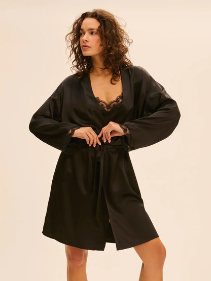 LOVE ME Silk Long Kimono