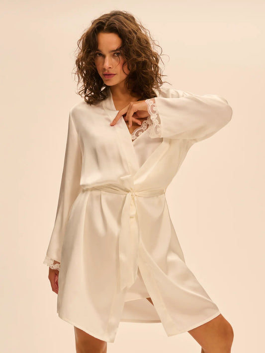 LOVE ME Silk Long Kimono