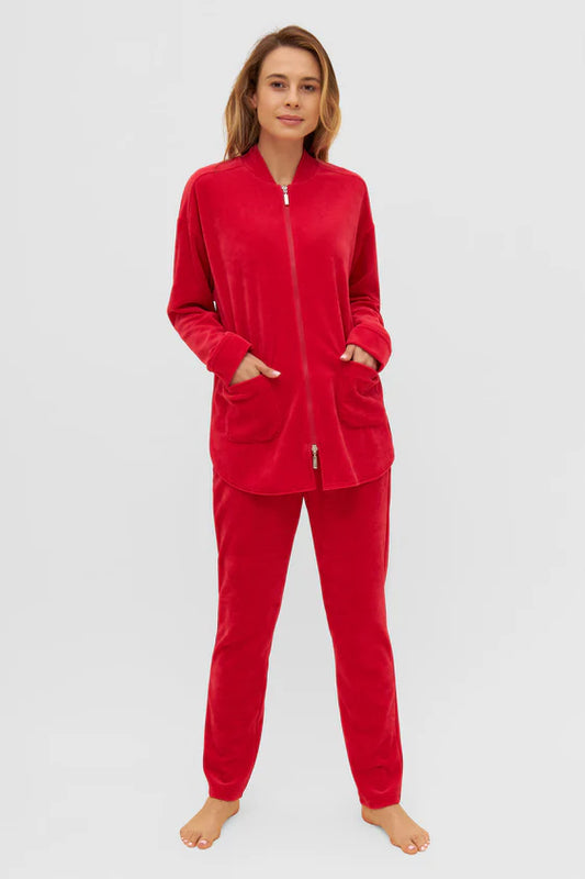 Front of the Couture Nicky Velour Lounge Suit be Feraud.