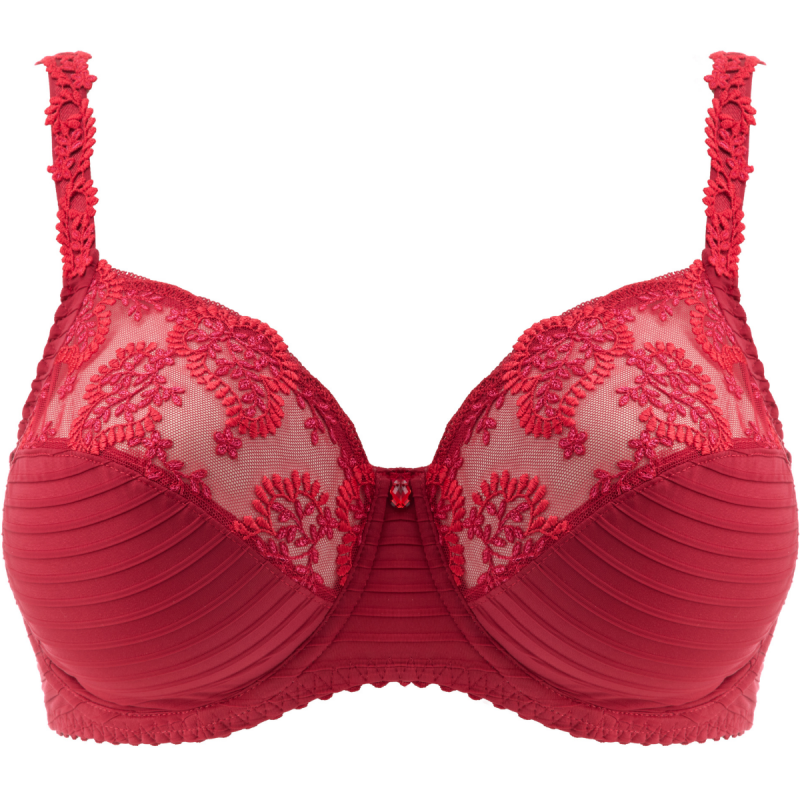 Louisa Bracq Pearlescent Embroidered Leaves Full Cup Bra