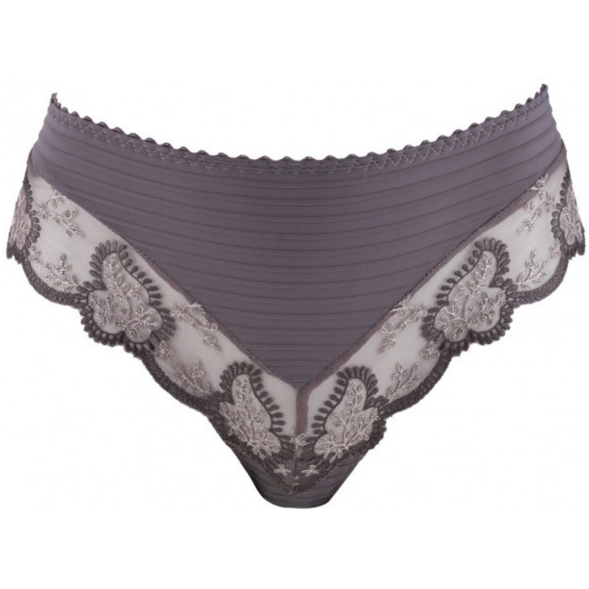 Pearlescent Embroidered Leaves Brazilian Shorty