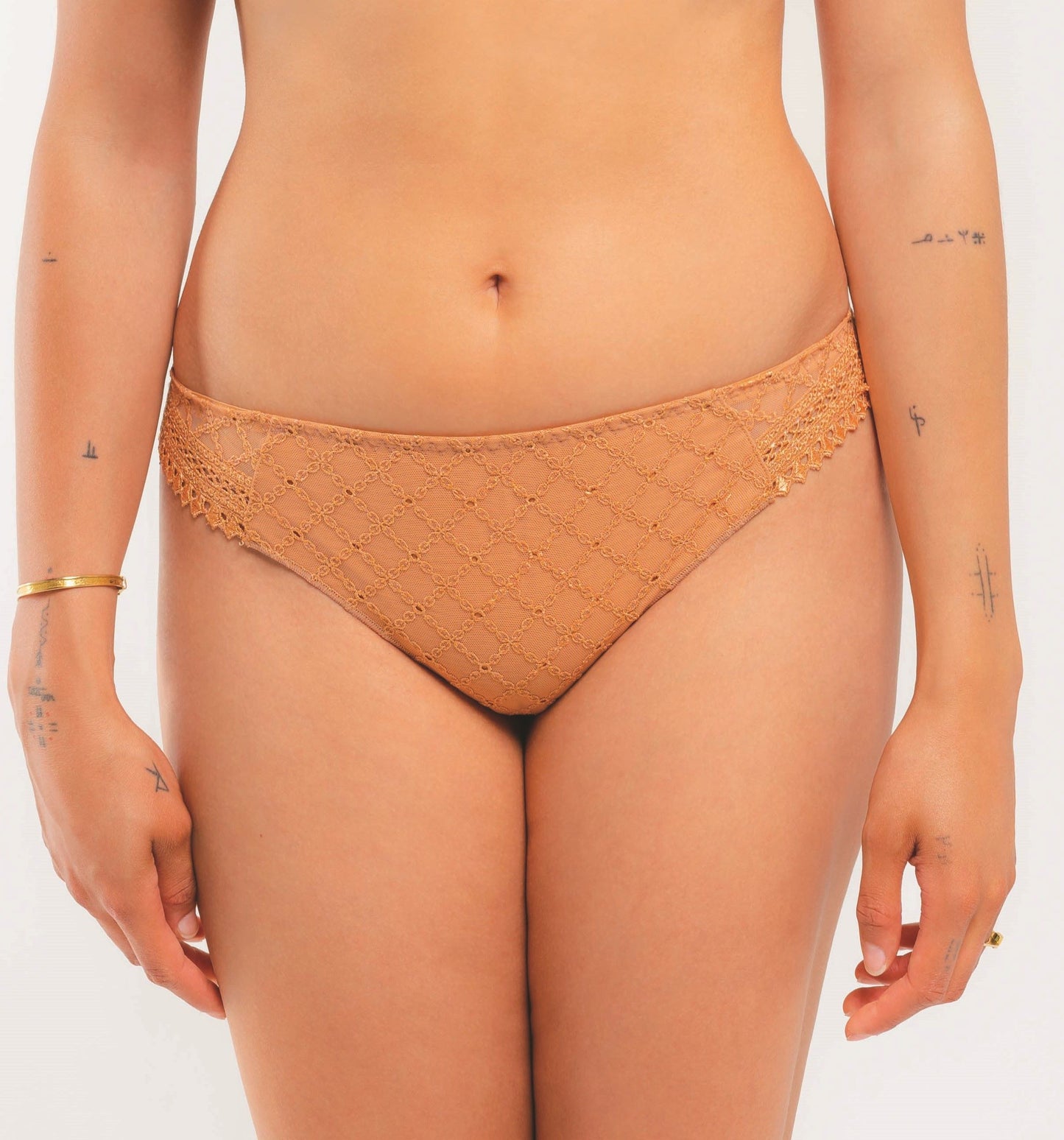 Elegant embroidery thong from the Paco line  by Louisa Bracq from France at Di Moda Lingerie Toronto.