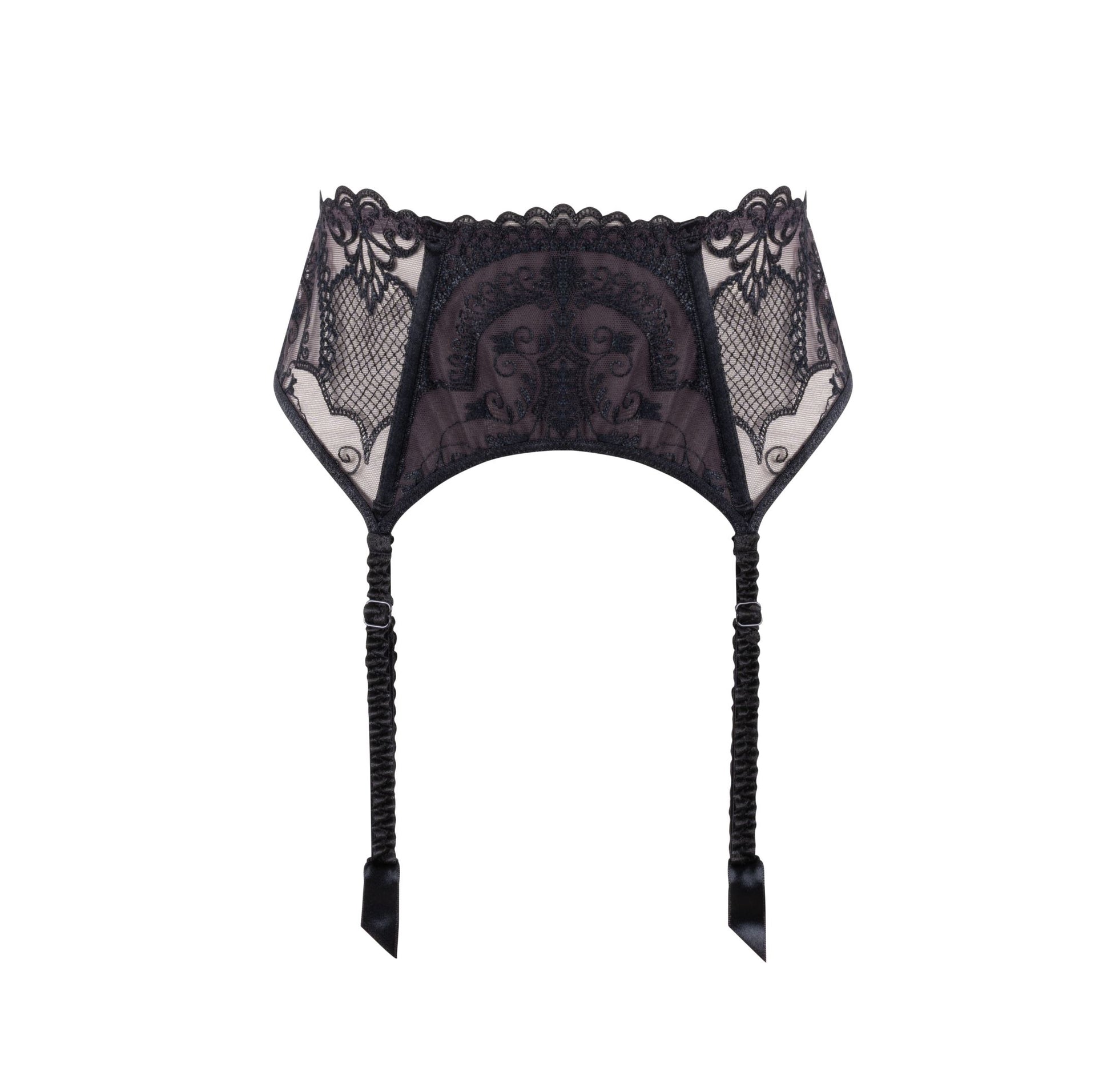 Louisa Bracq Kant Luxuriously Embroidered Mesh Garter Belt Di Moda Lingerie Louisa Bracq Kant Luxuriously Embroidered Mesh Garter Belt Di Moda Lingerie