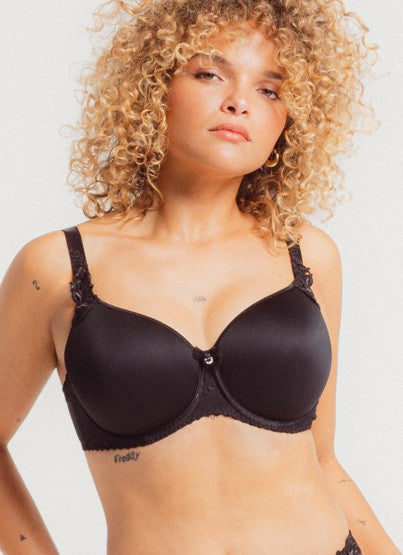 Wire-Free Flat Lace Plunging Bra