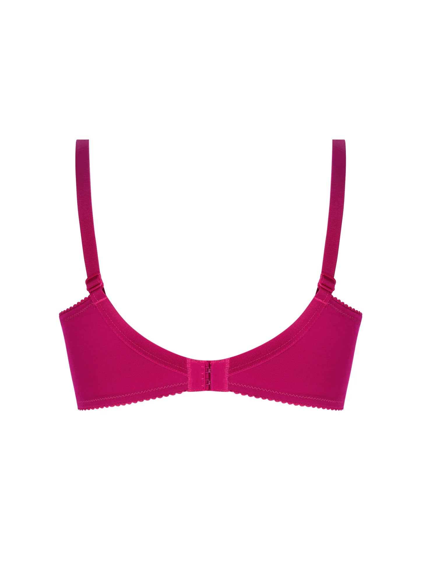 Pink bra on a white background