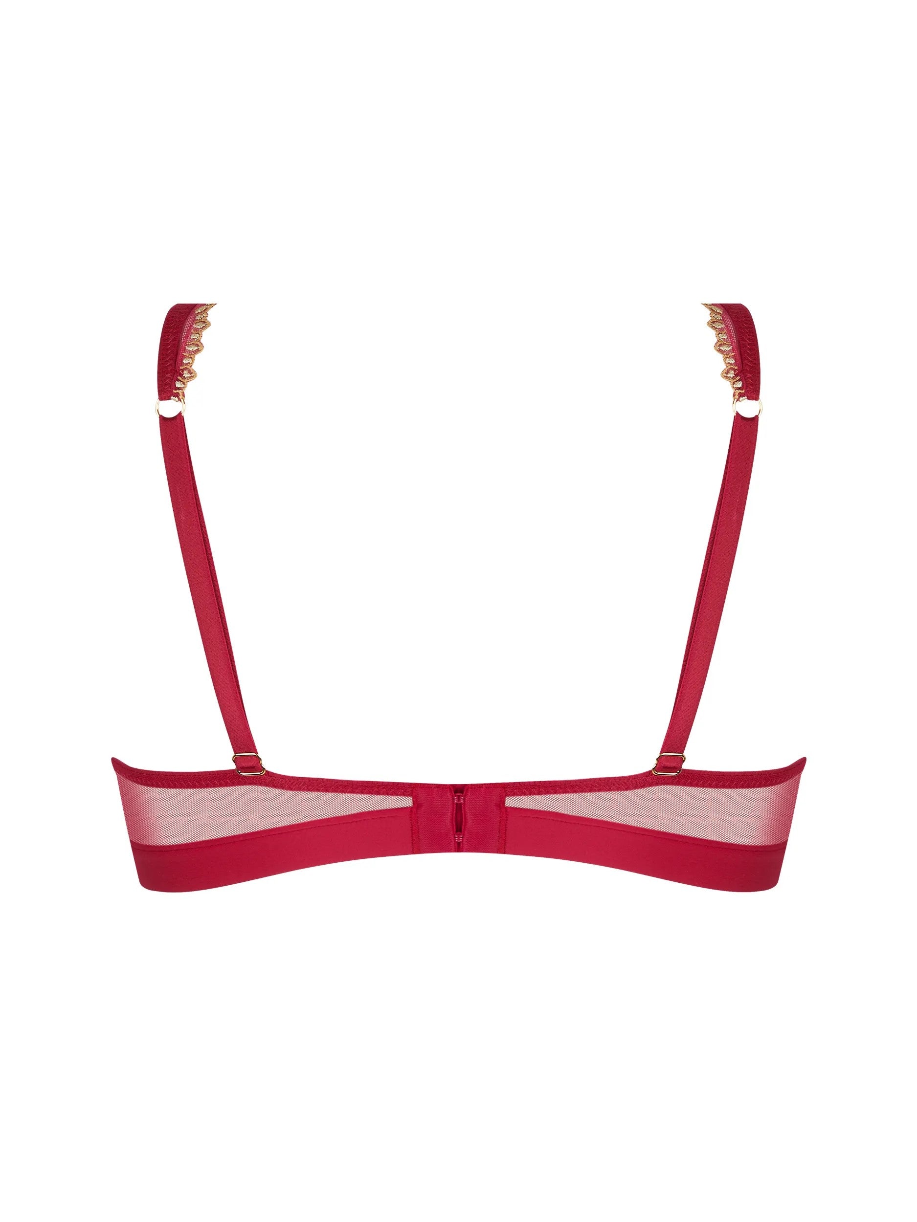 Eblouissante Icone Glam Triangle silk bra by Lise Chrmel.