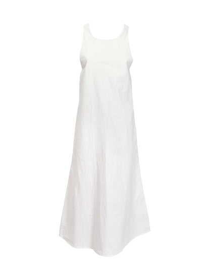 Verdissima's Isla collection from Italy offers an elegant maxi sundress crafted from lightweight, breathable cotton fabric, promising a cool and comfortable feeling all day long.