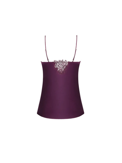 ÉLÉGANCE ARTIST Embroidery‑Cup Silk Camisole