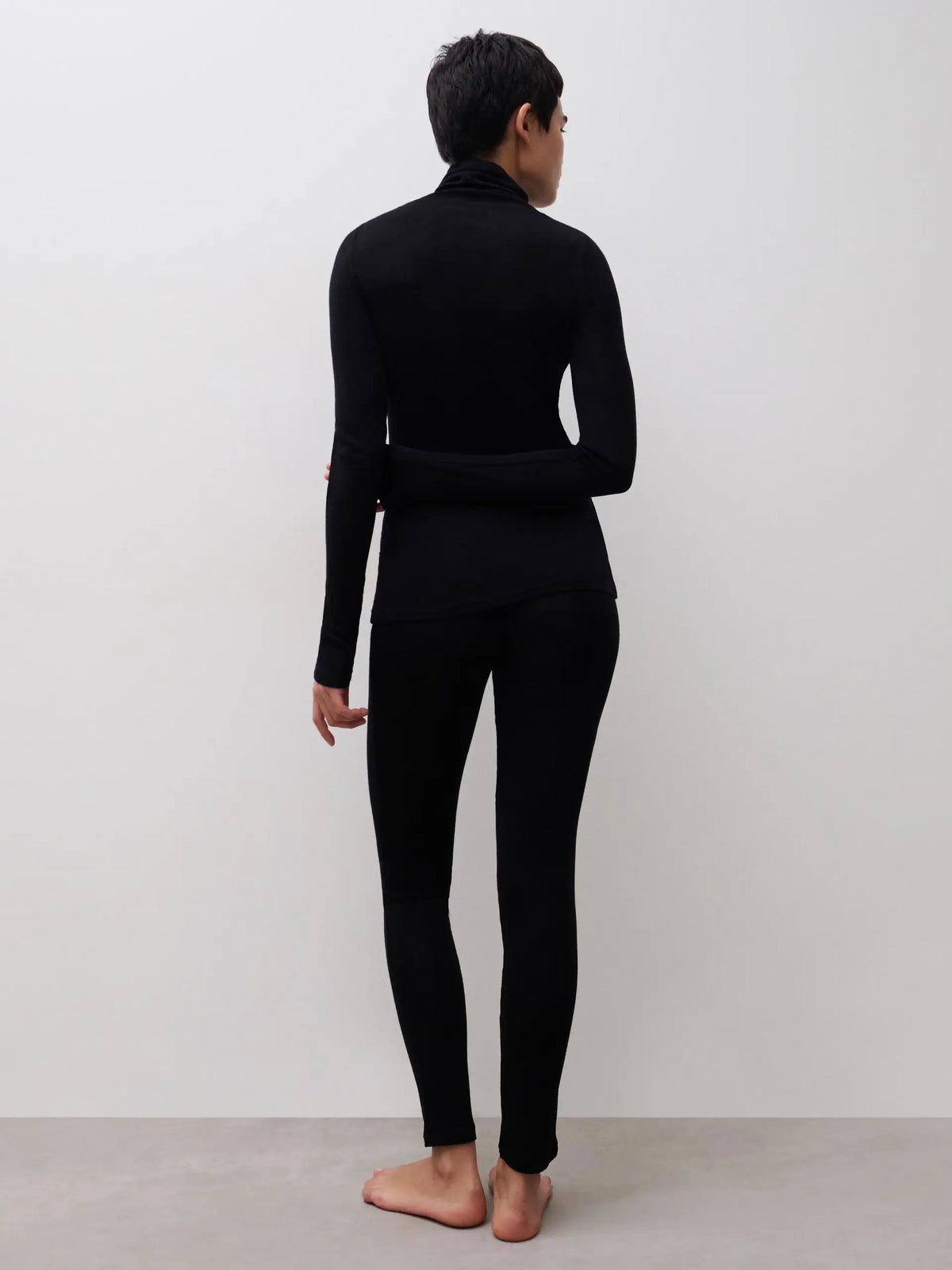 THERMO COMFORT Wool‑Silk Turtleneck Top
