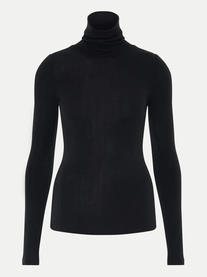THERMO COMFORT Wool‑Silk Turtleneck Top