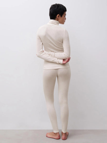 THERMO COMFORT Wool‑Silk Turtleneck Top