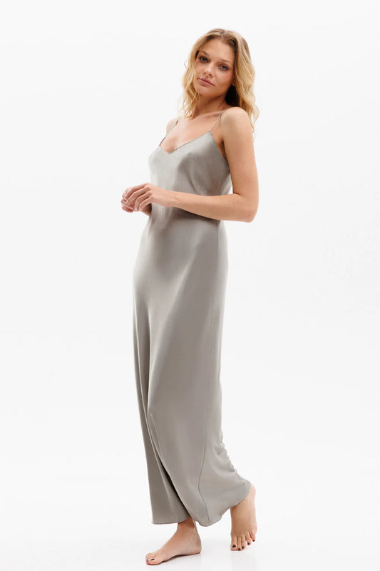 Classic Long Silk Slip Dress