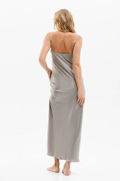 Classic Long Silk Slip Dress