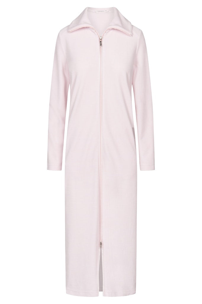 Full front of the Cotton Dressing Gown with Zipper from Feraud Paris