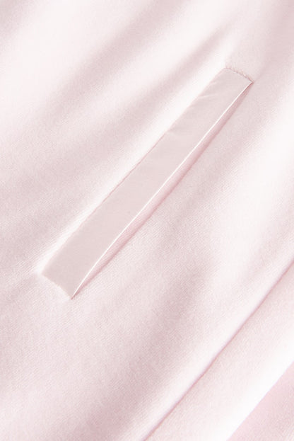 Satin piping on the sleeve  of the Cotton Dressing Gown with Zipper from Feraud Paris