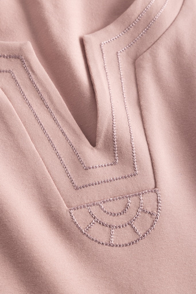 Neckline of the Pure Chic Full Length Nightgown by Feraud. 