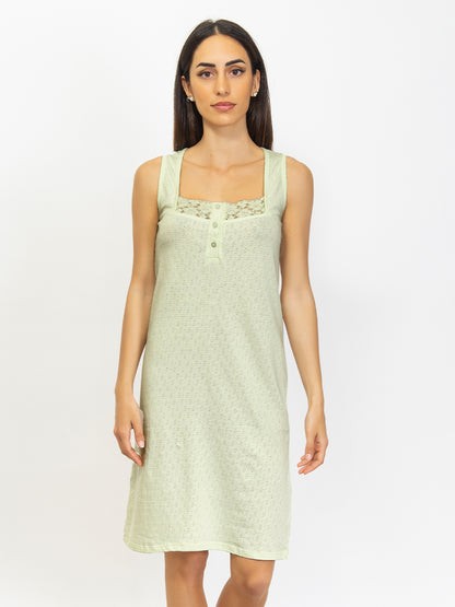 Pointelle Cotton Light Nightgown by SieLEI