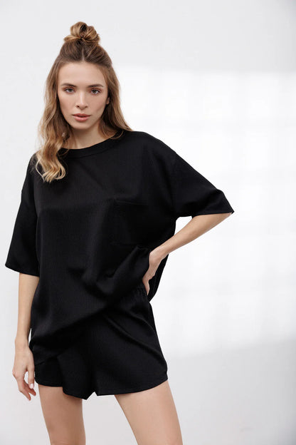 Bubble Silk Tee and Shorts Set