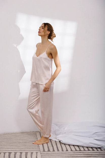 Bubble Silk Camisole and Pants Set