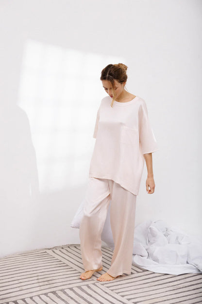 Bubble Silk Relaxed Pants