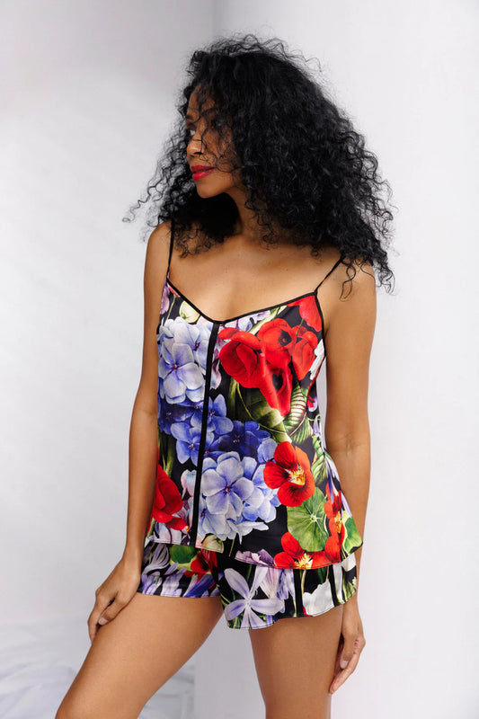 Wild Bloom Camisole and Shorts Set