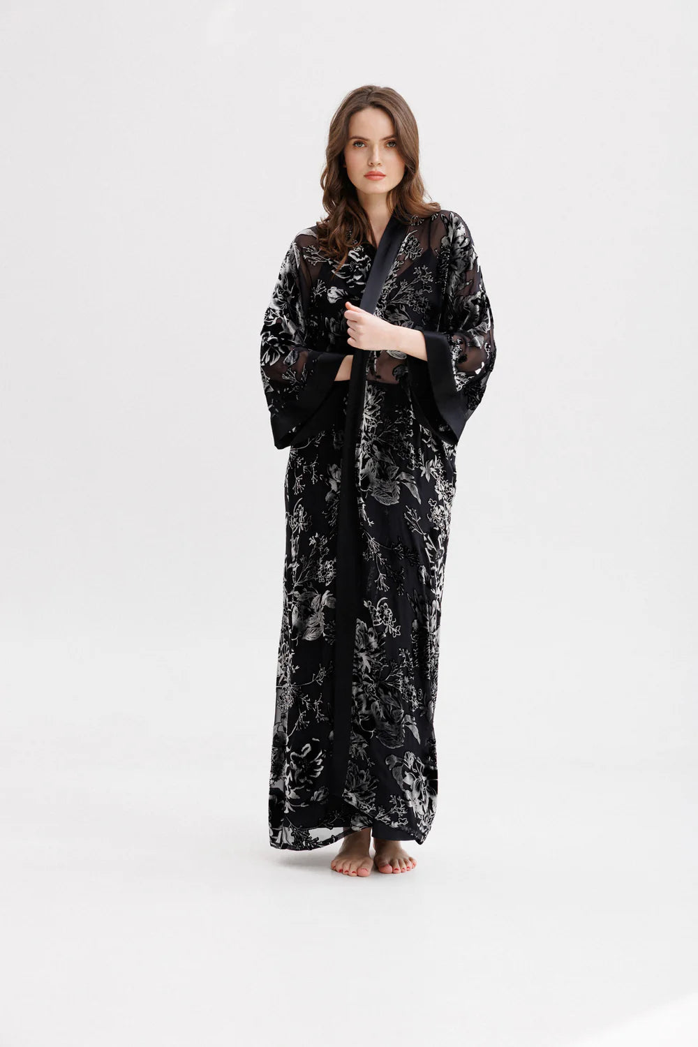 Long Silk Velvet Robe