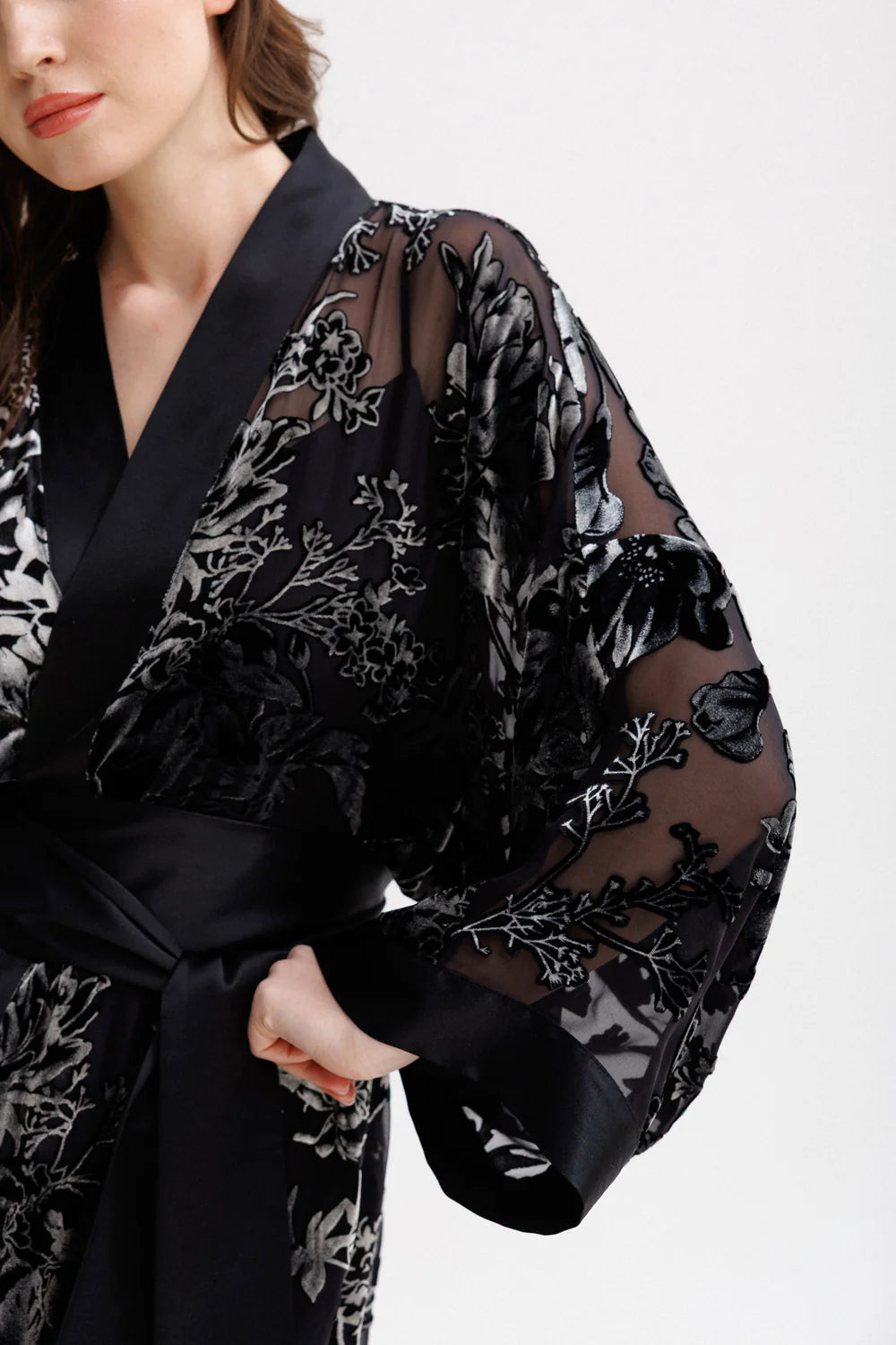 Long Silk Velvet Robe