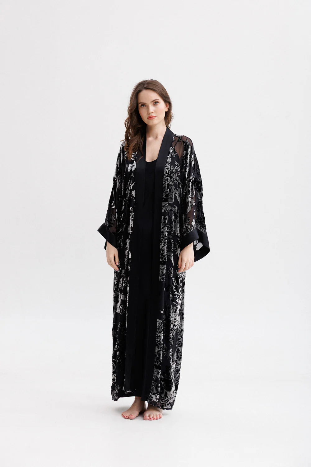 Long Silk Velvet Robe