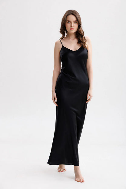 Classic Long Silk Slip Dress