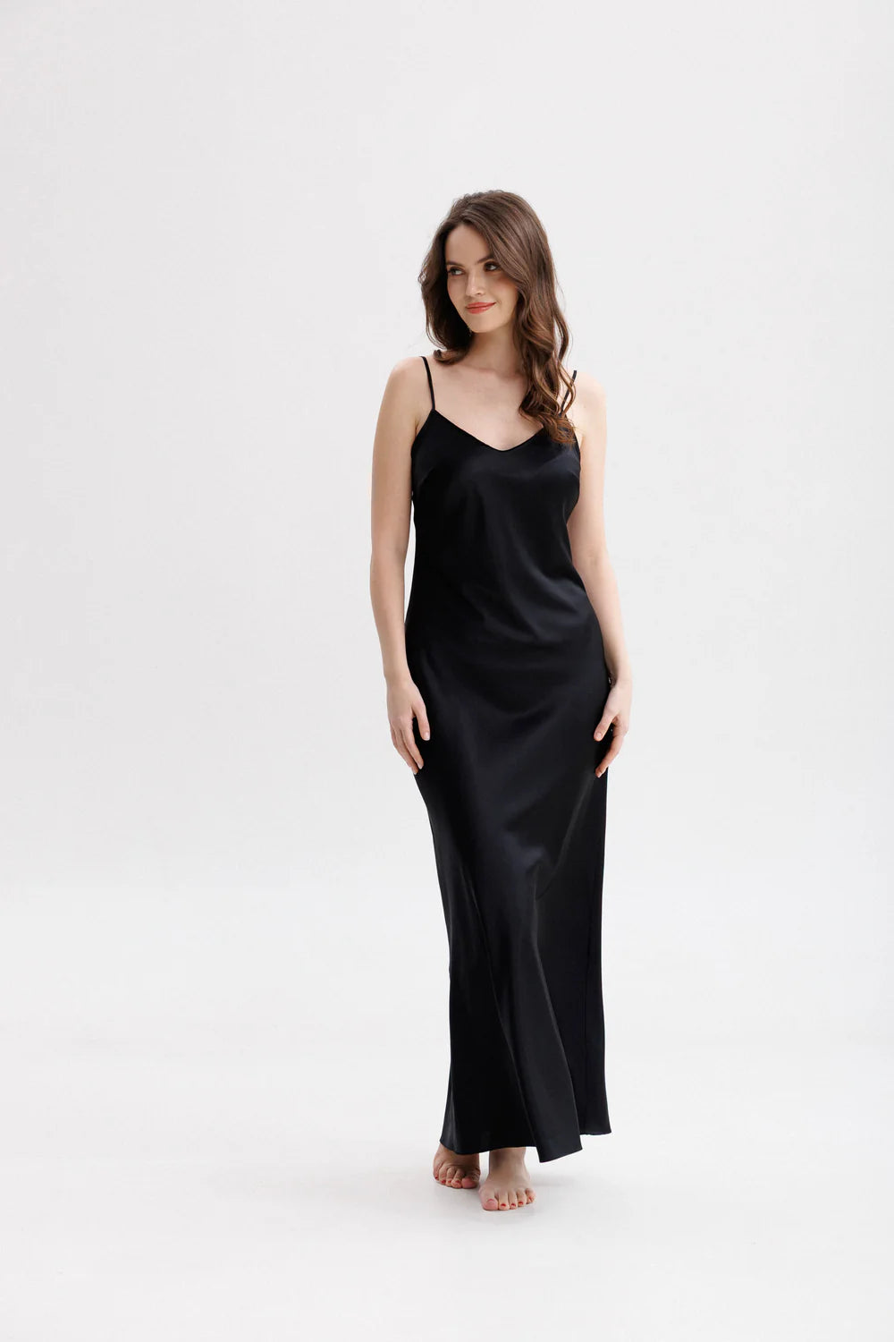Classic Long Silk Slip Dress