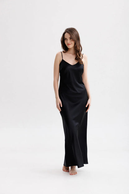 Classic Long Silk Slip Dress