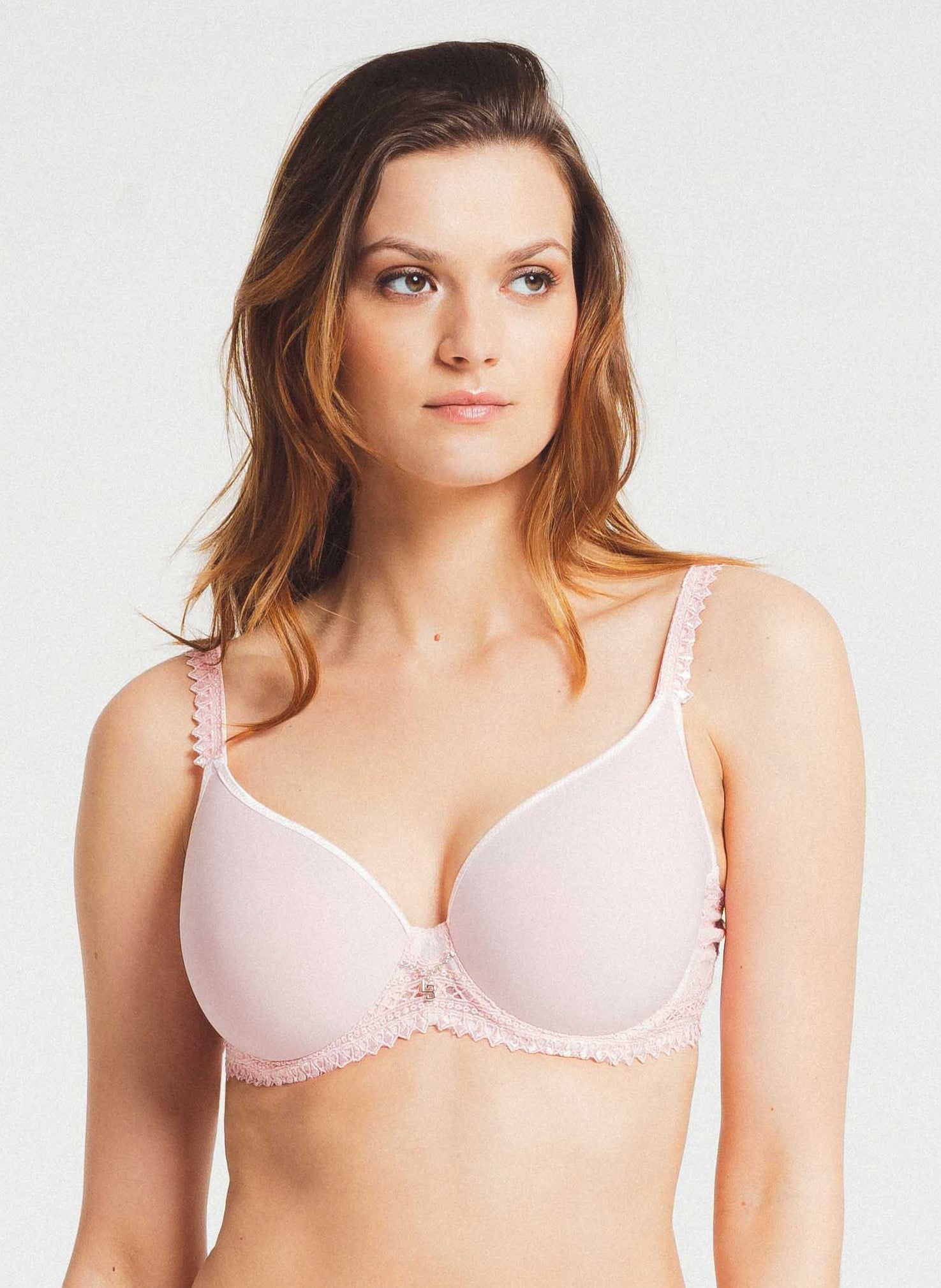 Lightly Lined Cotton Bra - Icy blue