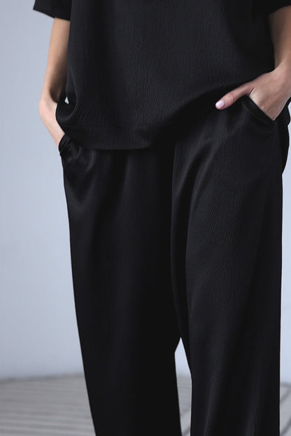 Bubble Silk Relaxed Pants
