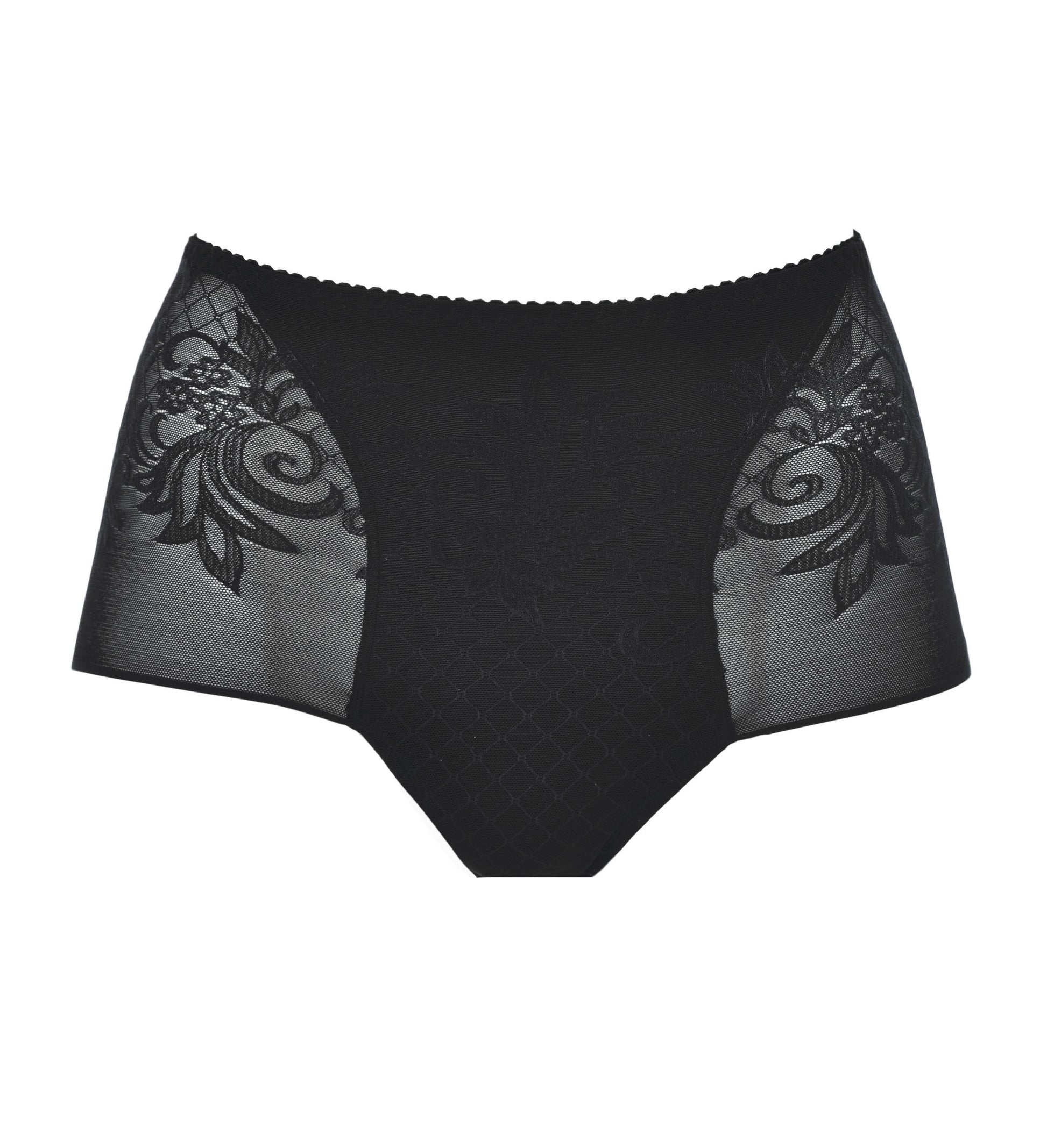 This full-brief from the Free line by Italian brand Leilieve is exquisitely crafted from a delicate semi-sheer jacquard fabric featuring a harmonious blend of floral and geometric patterns. The ultra-thin and soft fabric is highly stretchy and offers superior comfort, making it perfect for all day wear.