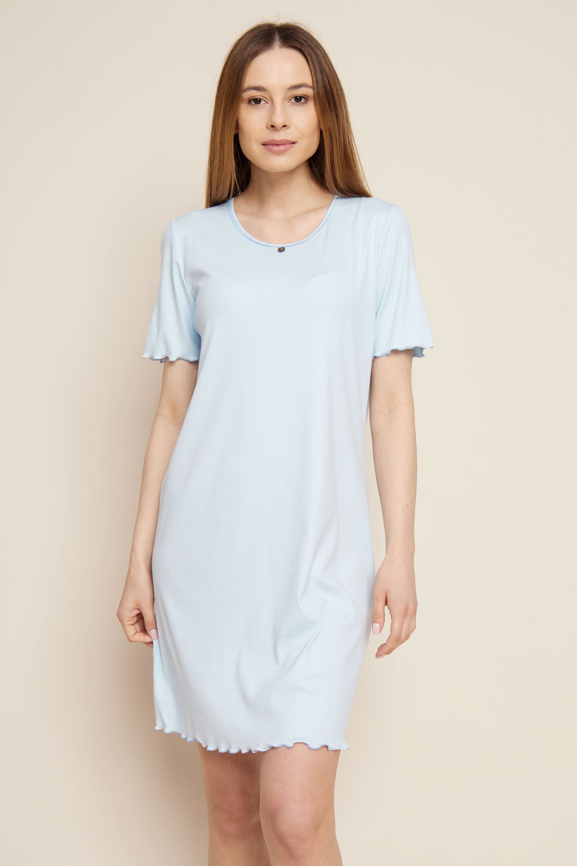 Short Sleeve Cotton Modal Nightgown