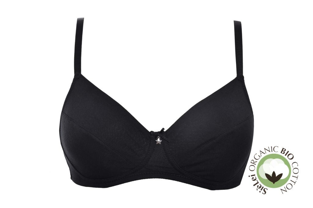 SOFT CUP BRA FULL COVERAGE WIRE FREE COTTON LINED MINIMIZER MADE IN EUROPE  