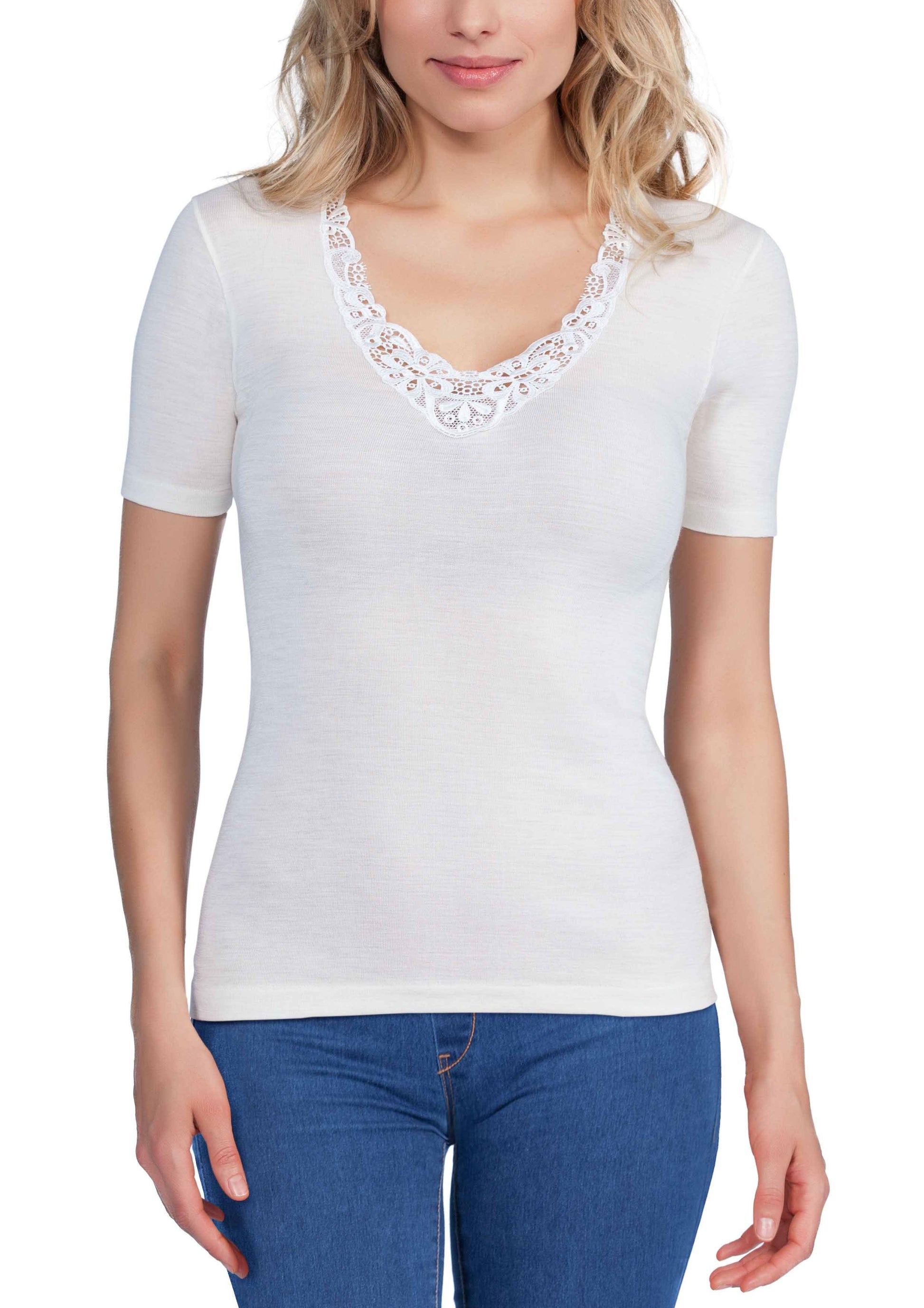 Wool & Silk Macramé Lace Top by EGi from Italy