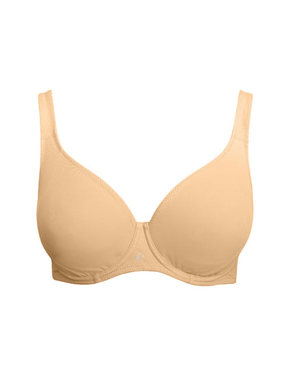 The Beauty line from SIéLEI of Italy presents an unlined soft-cup bra characterized by its graceful design and smooth opaque, stretch microfiber fabric that provide comfort during any activity.
