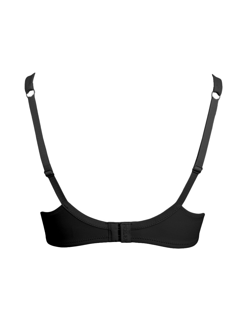 Cacique Sexy Black Bra 44D Smooth Cups Underwire 118641 w/Adjustable Straps  