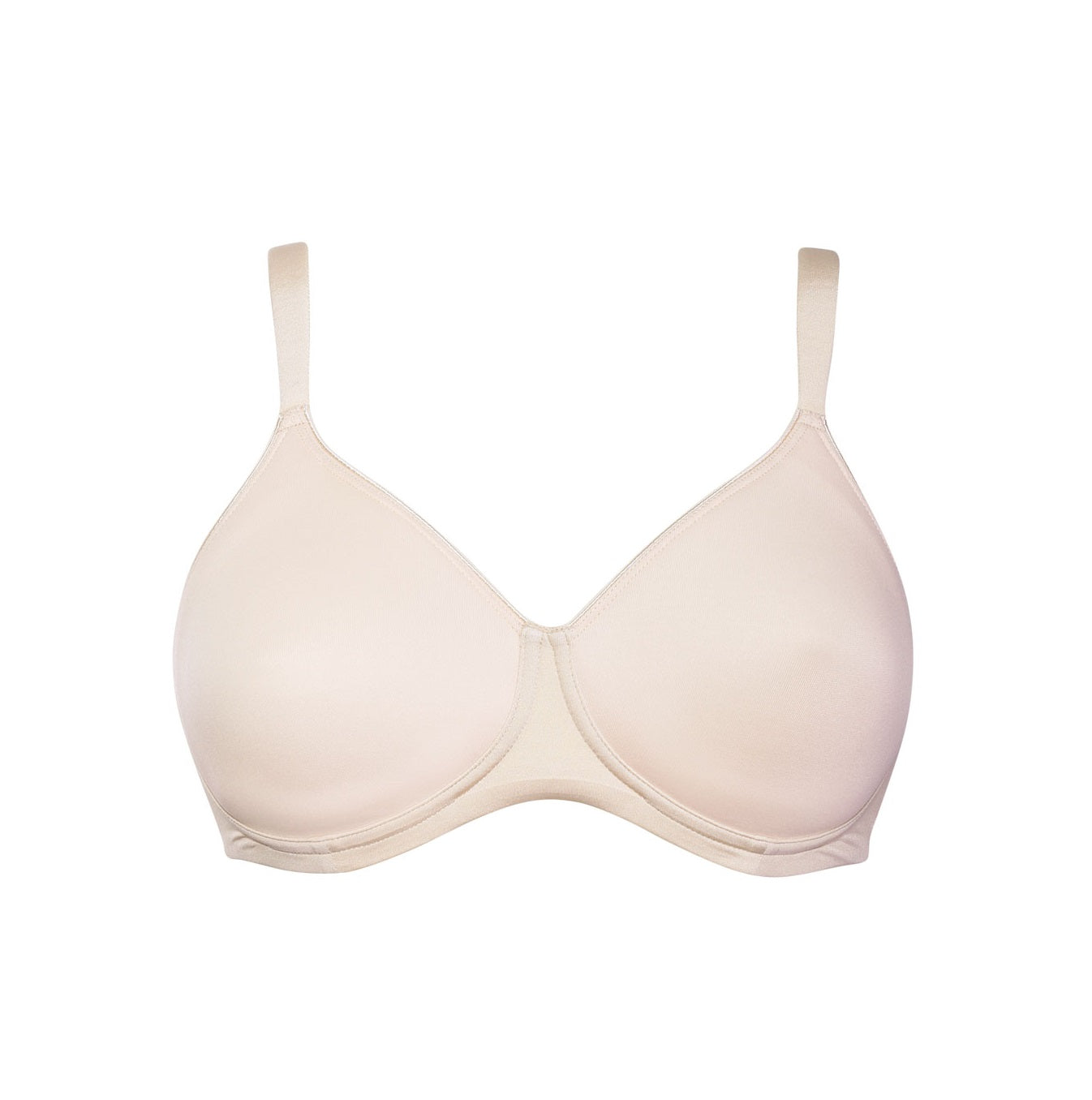 Powder beige wireless spacer cup bra from the Plus line by SIéLEI from Italy.
