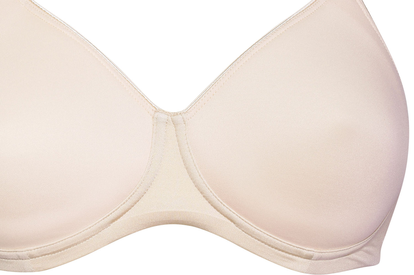 Powder beige wireless spacer cup bra from the Plus line by SIéLEI from Italy.