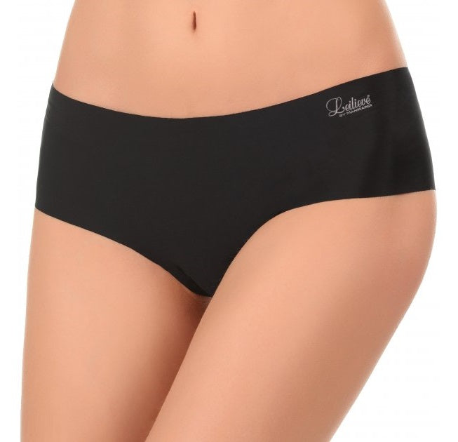 Leilieve's Invisible line shorty features a thin, supple elastic fabric with precise laser-cut edges to ensure an undetectable fit. 