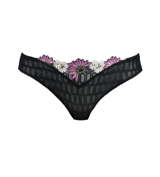 Louisa Bracq brief from the Flower Power line features luxurious embroidery exclusively at Di Moda Lingerie Toronto.